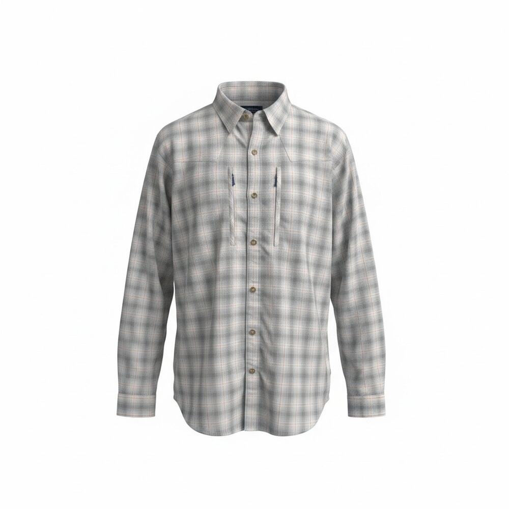 Patagonia Gray Plaid Button Down Shirt Lightweight Comfy Outdoor Hiking Travel